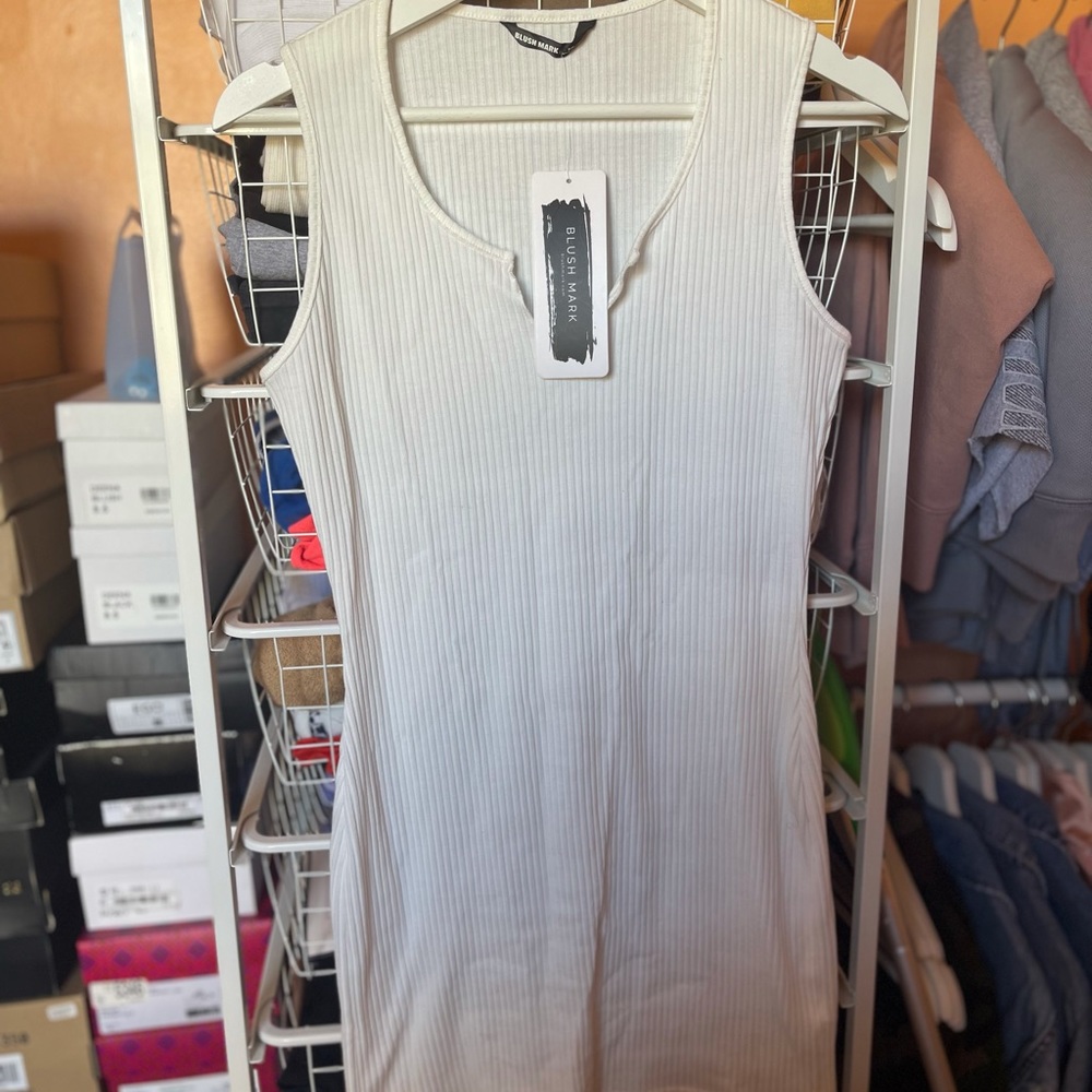 White Fitted T-Shirt Dress